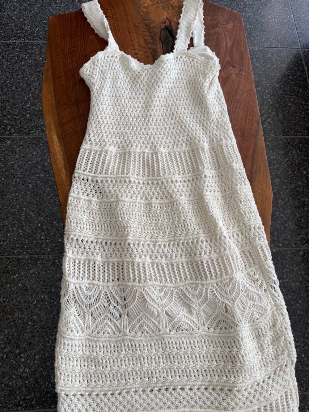 Abercrombie Cream Crochet Knit Dress